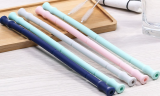 Collapsible Reusable Silicone Straw with Case and Cleaning Brush