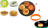 4 Packs Nonstick Silicone Ring Mold for Perfectly Shaped Egg Pancake and more 