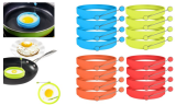 4 Packs Nonstick Silicone Ring Mold for Perfectly Shaped Egg Pancake and more 