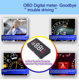 Car HUD Head Up Display OBD2 II EUOBD Overspeed Warning System Projector Windshield Auto Electronic Voltage Alarm