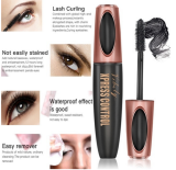 Waterproof Long Eyelashes Extension Make Up Mascara Silk Fiber Eyelash Black Mascara