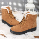 Ankle Snow Boots Stylish Winter Shoes High-top Boots British Style