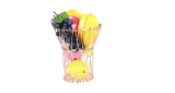     One Or Two Transforming Flexible Wire Basket for Fruit Bread or Decorative Items 
