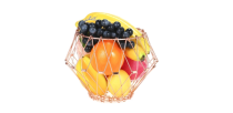     One Or Two Transforming Flexible Wire Basket for Fruit Bread or Decorative Items 