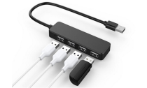 Four-Port Aluminium USB Hubs with a Shielded Cable