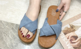 Womens Slip-On Flatform Sandal