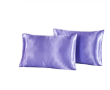 2Pcs Queen Satin  Pillowcase Pillow Case Cover
