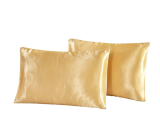 2Pcs Queen Satin  Pillowcase Pillow Case Cover