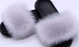 Women's  Fluffy Faux Fur Open Toe Slipper