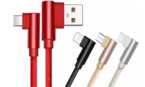 Four-Pack  Charge Cables for Android Type-C and Apple Devices