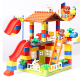 Classic Big Size Slide Building Blocks House Roof Big Particle Assembly Blocks