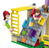 City Playground Series Girl Heart Lake Town Amusement Plaza DIY Model Building Blocks Kit