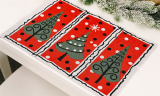 4PCS Christmas Knitted Placemats