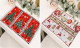 4PCS Christmas Knitted Placemats