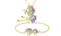 Unicorn Necklace Bracelet Set