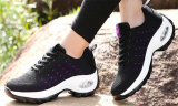 Women Knitting Mesh Lightweight Lace Up Casual Shoes