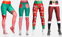 Women's Christmas-Themed Printed Leggings