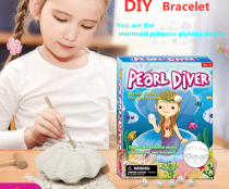 Dchildren's puzzle DIY assembly archaeological dig  Shell Pearl Bracelet 