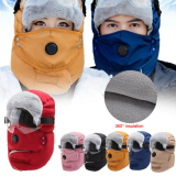  Winter Waterproof Warming Hat With Glasses and Removable Face Cover & Filter 