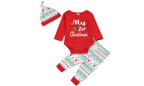 Newborn Baby First Christmas Clothes Romper