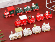 Wooden Christmas Train Ornament