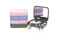 Four-Piece Reusable Silicone Swab Set with Mirror