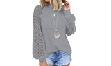 Women's Lace Casual Loose Blouses T Shirts