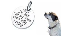Stainless Steel Funny Pet Collar Tag Dog Tags & Cat Tag