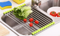 Sink Roll-Up Dish Drying Rack