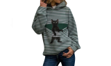 Women's 3d Cat Print Funny Hoodies