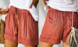 Women's Elastic Waist Comfy Casual Shorts with Pockets
