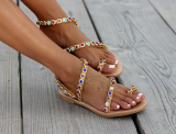 Women's Boho Beach Flat Heel OpenToe Sandals