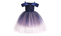  Girls' Galaxy Sequin Sleeveless Dress