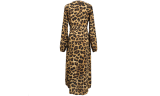 Women's V Neck Leopard Print Split Wrap Dress