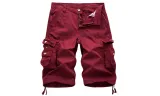 Mens Cotton Casual Short Cargo Pants 