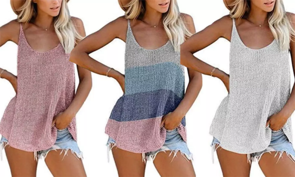 Women's Sleeveless Knit Tank Tops 