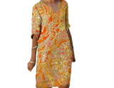 V-Neck Multicolour Printed Dress