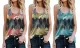 Women's Geometric Graphic Print Crew Neck Sleeveless T Shirt