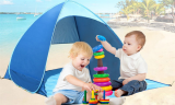 Pop Up Beach Tent Sun Shade Shelter with Net Window