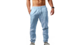 Men's linen casual long pants