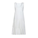 Womens Solid Color Beach Dress