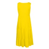 Womens Solid Color Beach Dress