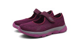 Women's Ultra Light Flats Sneaker Breathable Trainers with Velcro