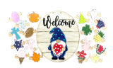 Gnome Welcome Sign with Interchangeable Accessory