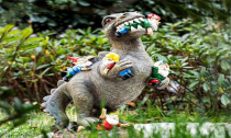 Garden dinosaur statue