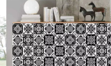 10-Pack Self-Adhesive Retro Tile Stickers