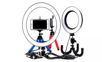 Five-Piece Dimmable LED Selfie Ring Light Set