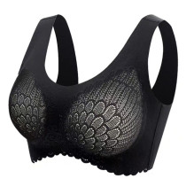 Women‘s Wireless Contour Bra Breathable Seamless Lace Underwear