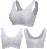 Women‘s Wireless Contour Bra Breathable Seamless Lace Underwear