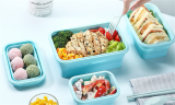 4 Pcs Set Of Reusable Silicone Collapsible Food Storage Boxes 